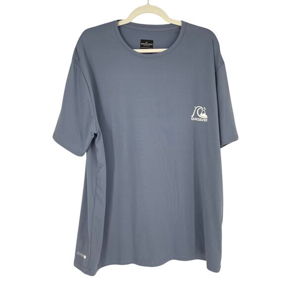 Quiksilver T-shirt Mens XXL Steel Blue Moisture Wicking Short Sleeve - Picture 1 of 6